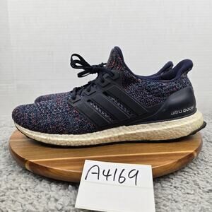 Adidas Mens 11.5 Ultra Boost 4.0 Navy Multi Athletic Casual Gym Running Shoe
